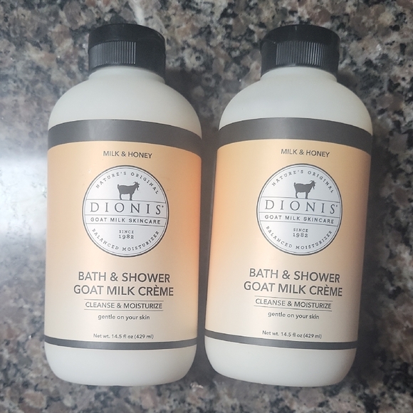 Lot of 2 Dionis Bath & Shower Goat Milk Crème each 14.5 fl oz new cleanse & mosi - Picture 1 of 4